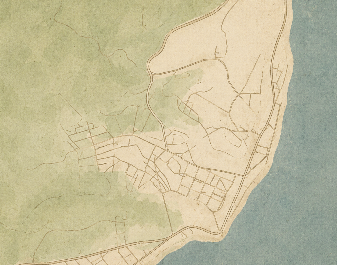 Mapa ilustrado de Cumuruxatiba